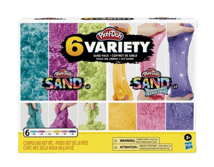 Набір для ліплення Hasbro Play-Doh Sand 6 Variety 680 г (5010993776986) - зображення 1