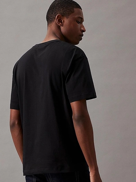 Koszulka męska bawełniana Calvin Klein K10K111346BEH L Czarna (8720107899575) - obraz 2