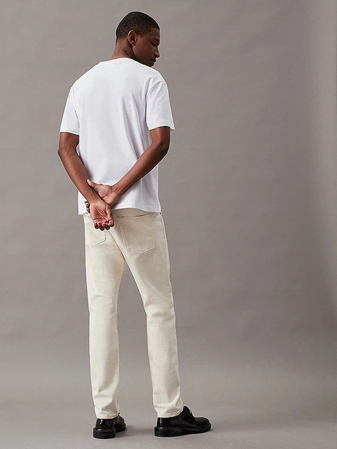 Koszulka męska bawełniana Calvin Klein K10K111346YAF L Biała (8720107899810) - obraz 4