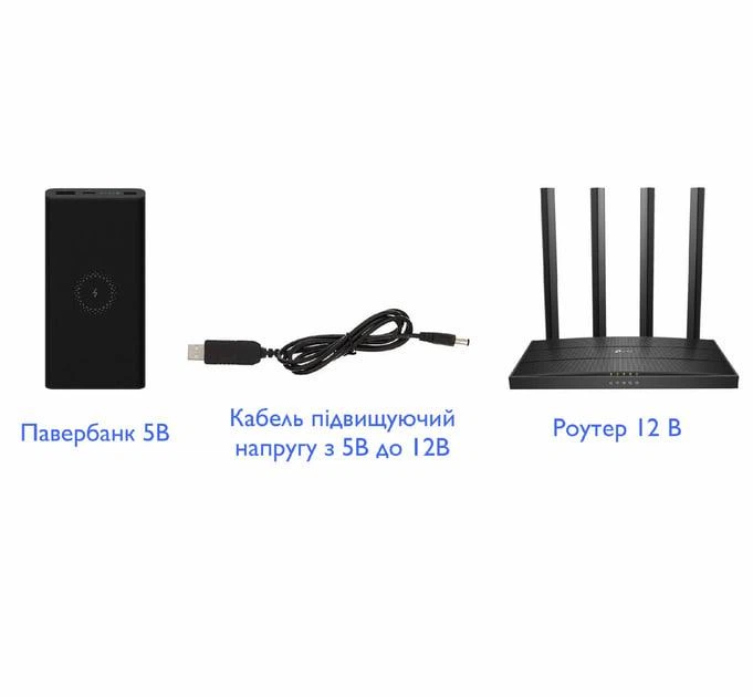Кабель для Wi-Fi роутера от повербанка 12V / Кабель повышения напряжения от Power банка до модема / роутера USB DC - изображение 3