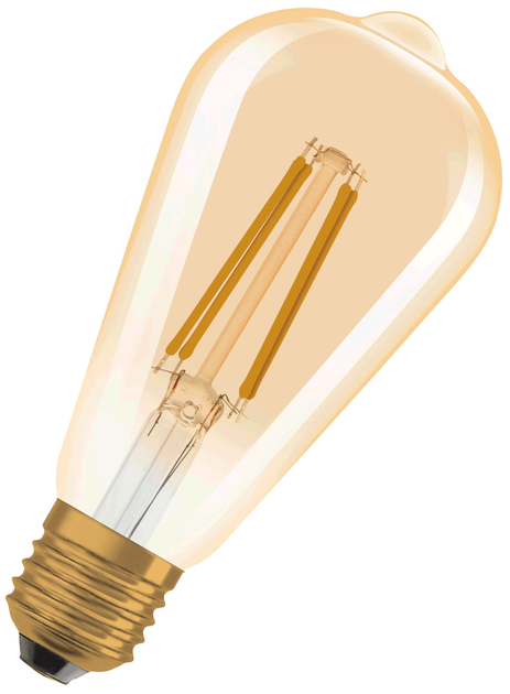 Лампа LED 7.2W 220V 806lm 2400K E27 DIM 64х143mm філаментна [4099854137822] OSRAM Vintage 1906 LED CLASSIC EDISON DIM - зображення 3