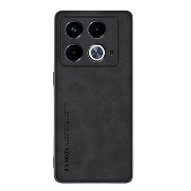 Кожаный чехол - накладка Fanoya для Infinix Note 40 black - Фото 1 Кожаный чехол - накладка Fanoya для Infinix Note 40 black - изображение 1