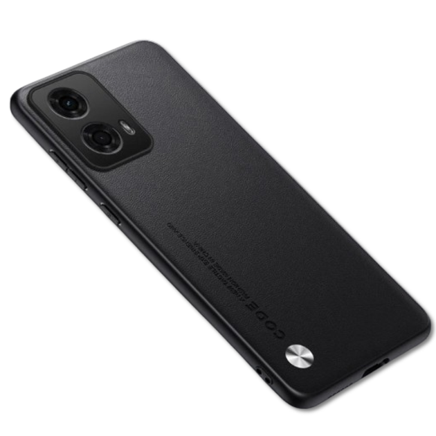 Кожаный чехол - накладка CODE Tactile Experience для Motorola Moto G24 / G24 Power black - Фото 1 Кожаный чехол - накладка CODE Tactile Experience для Motorola Moto G24 / G24 Power black - изображение 1