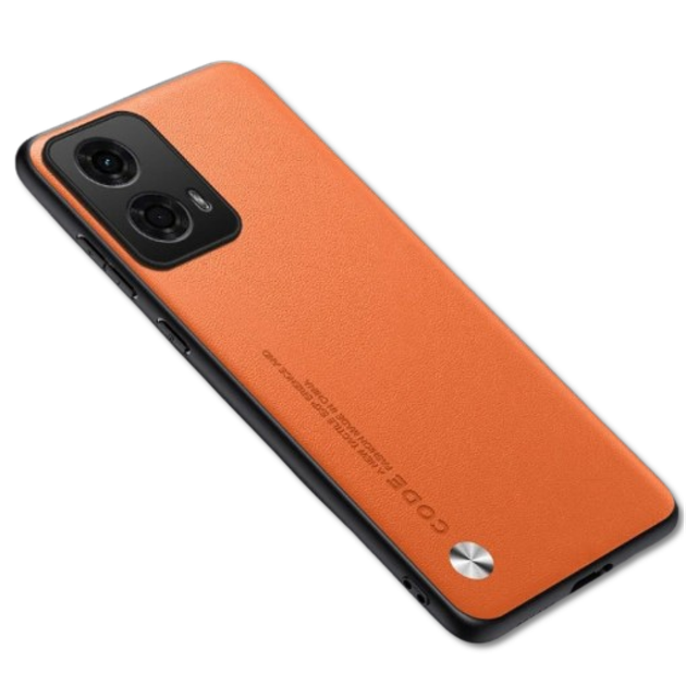 Кожаный чехол - накладка CODE Tactile Experience для Motorola Moto G24 / G24 Power orange - Фото 1 Кожаный чехол - накладка CODE Tactile Experience для Motorola Moto G24 / G24 Power orange - изображение 1