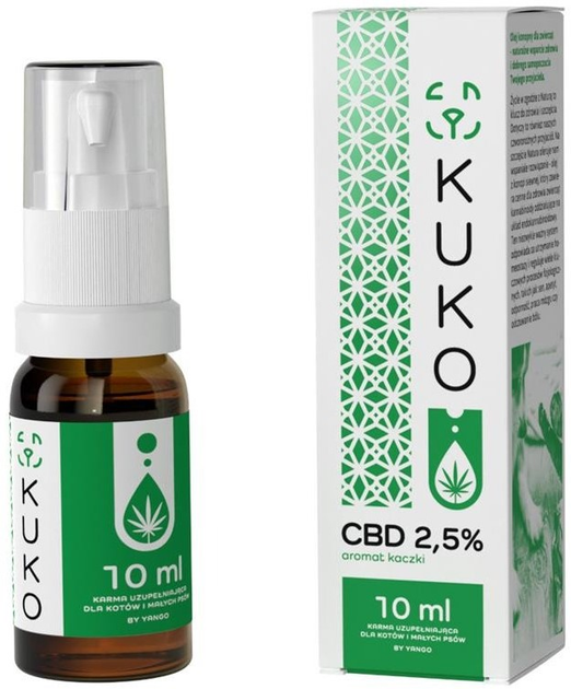 Конопляна олія для тварин KUKO Yango CBD 2.5% 10 мл з ароматом качки (5904194064112) - зображення 1