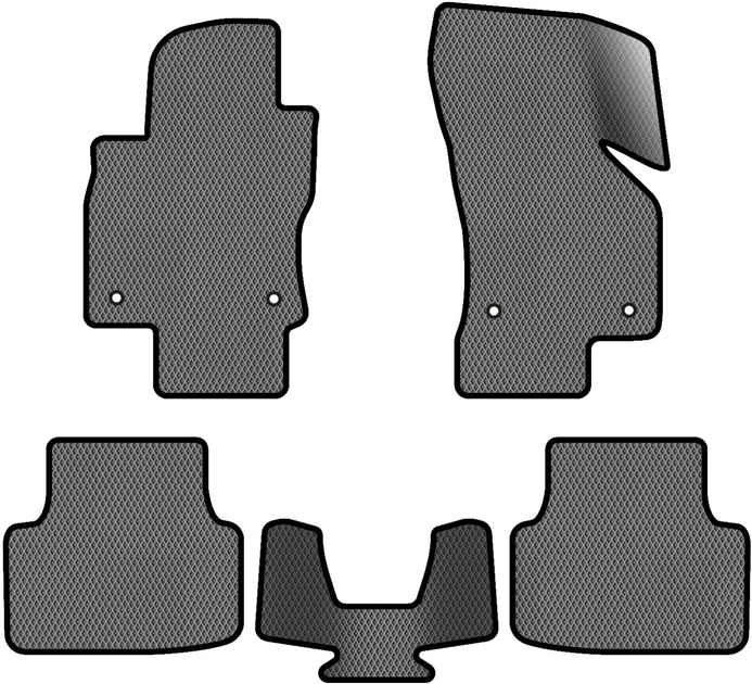 Акція на EVA килимки EVAtech в салон авто для Skoda Octavia A7 AT 2013-2020 3 покоління Liftback EU 5 шт Grey/Black від Rozetka