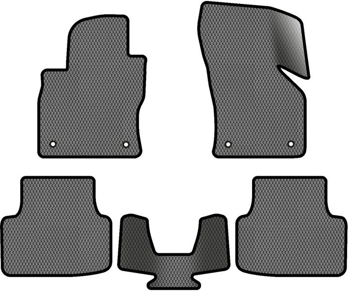 Акція на EVA килимки EVAtech в салон авто для Skoda Octavia A7 AT 2013-2020 3 покоління Combi EU 5 шт Grey/Black від Rozetka