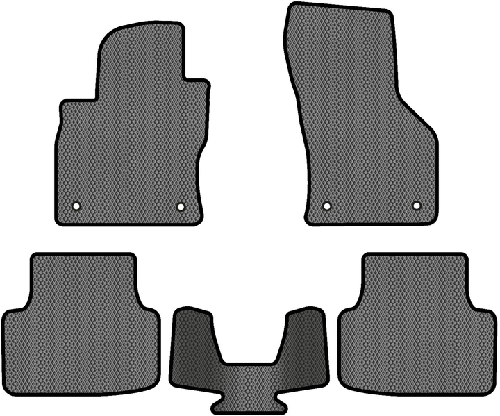 Акція на EVA килимки EVAtech в салон авто для Skoda Octavia A7 AT 2013-2020 3 покоління Liftback EU 5 шт Grey/Black від Rozetka
