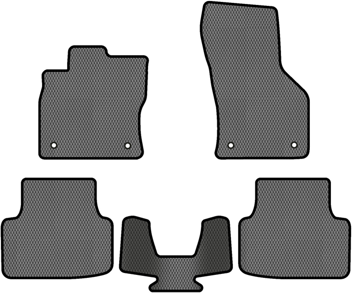 Акція на EVA килимки EVAtech в салон авто для Skoda Octavia A7 MT 2013-2020 3 покоління Combi EU 5 шт Grey/Black від Rozetka
