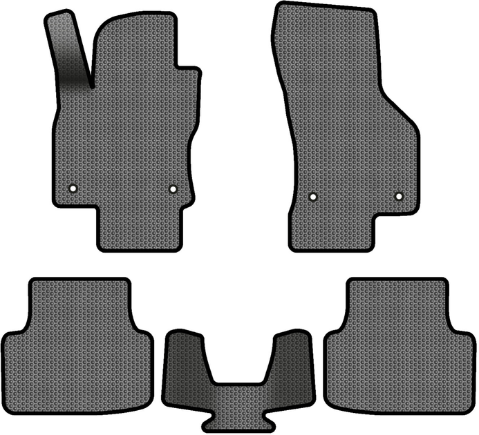Акція на EVA килимки EVAtech в салон авто для Skoda Octavia A7 AT 2013-2020 3 покоління Combi EU 5 шт Grey/Black від Rozetka