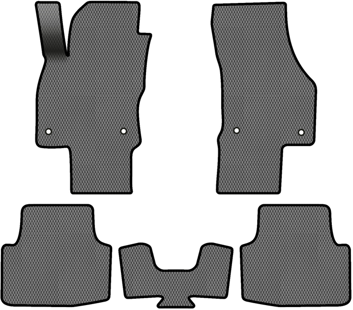 Акція на EVA килимки EVAtech в салон авто для Skoda Octavia A8 2020+ 4 покоління Liftback EU 5 шт Grey/Black від Rozetka