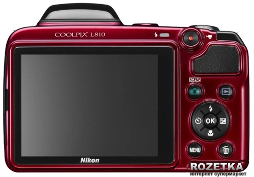 Фотоаппарат Nikon Coolpix L810 Red (VMA971E1) купить на ROZETKA