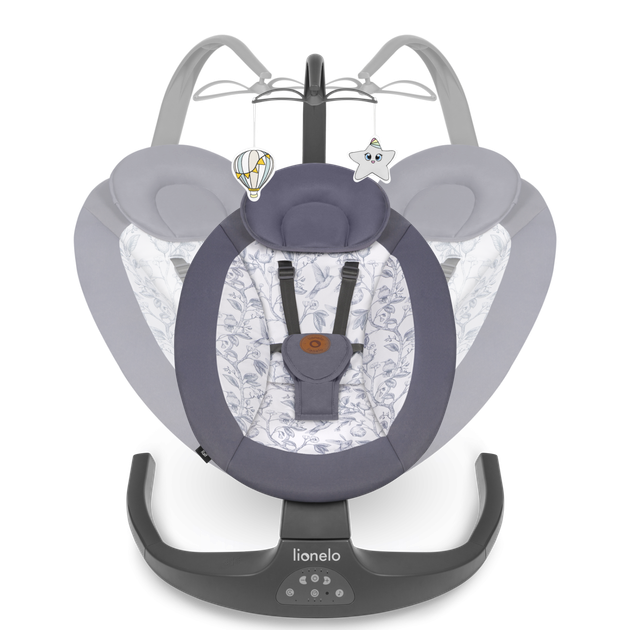 Шезлонг-качалка Lionelo RALF GREY WHITE - изображение 3
