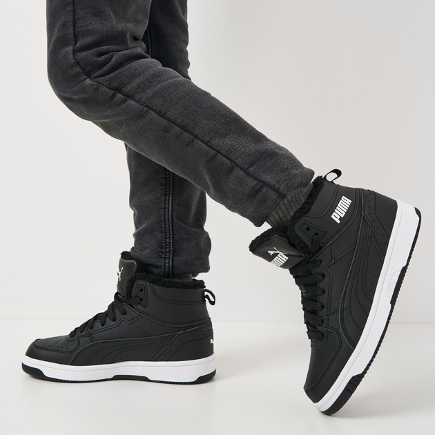 Дитячі зимові черевики для хлопчика Puma Rebound Joy Fur PS 37547901 32 (13UK) Чорні (4063699552850) - зображення 6