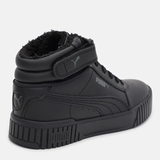 Підліткові зимові шкіряні черевики для дівчинки Puma Carina 2.0 Mid WTR Jr 38738001 39 (6UK) Чорні (4065449700641) - зображення 4