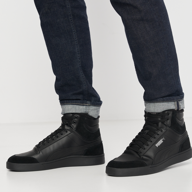 Zimowe trzewiki męskie ocieplane Puma Shuffle Mid Fur 38760901 42 (8UK) Czarne (4065449586146) - obraz 7