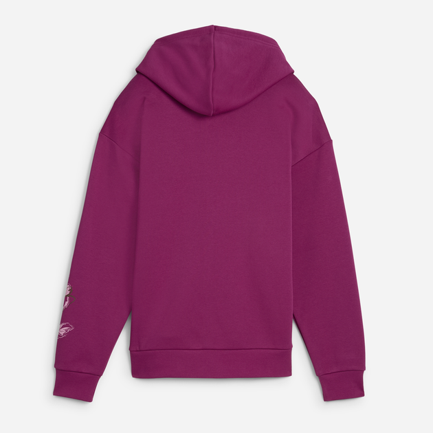 Спортивна кофта жіноча Puma Ess + Floral Vibes FZ Hoodie FL 68602645 L Малинова (4067982704377) - зображення 2