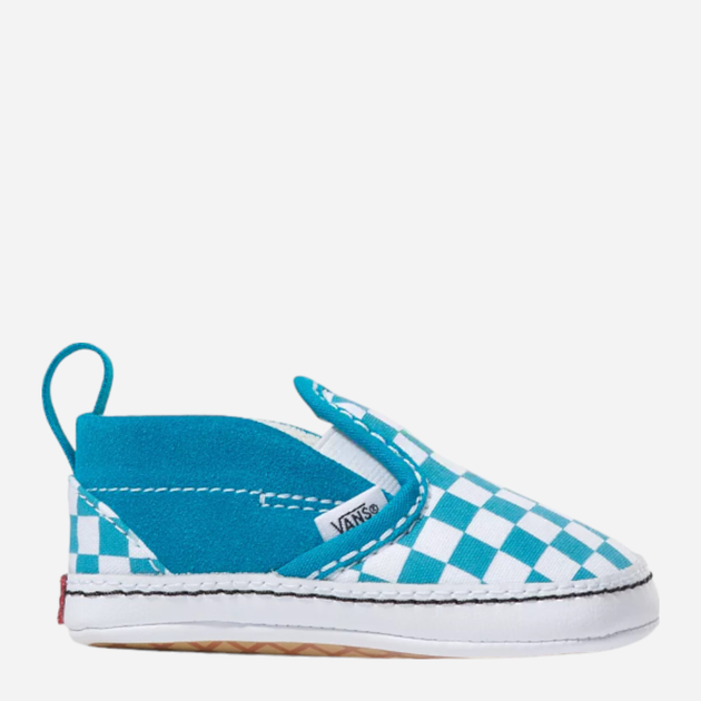 Дитячі текстильні капці для хлопчика Vans Infant Checkerboard Slip-On V Crib VN0A2XSLW3V 18 Блакитні (194112328838) - зображення 1