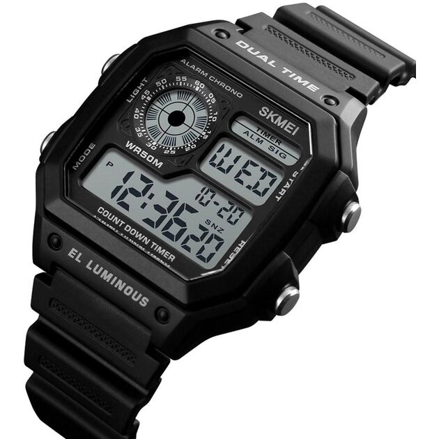 Чоловічий годинник Skmei 1299BK Black - Фото 2 Чоловічий годинник Skmei 1299BK Black - зображення 2