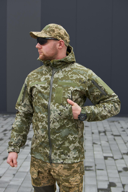 Мужская Куртка Soft Shell пиксель Military L - изображение 1