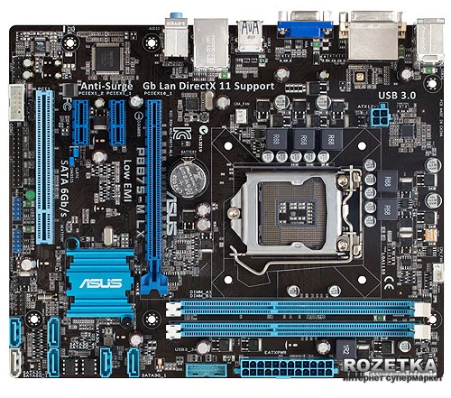 Материнская плата Asus P8B75-M LX (s1155, Intel B75, PCI-Ex16