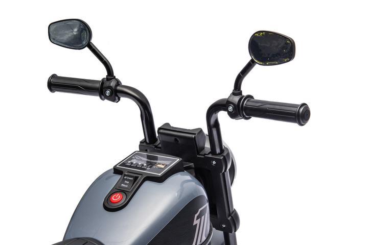 Електромотоцикл для дітей Ramiz Chopper Faster Сірий (5903864941036) - зображення 4