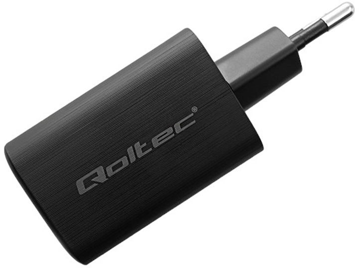 Мережевий зарядний пристрій Qoltec 65W GaN ULTRA USB Type-C + USB QC 3.0 Black (5901878507668) - зображення 2