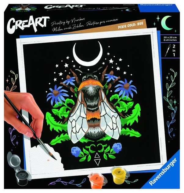 Розмальовка за номерами Ravensburger CreArt Pixie Cold Edition 20 x 20 см (4005556235124) - зображення 1