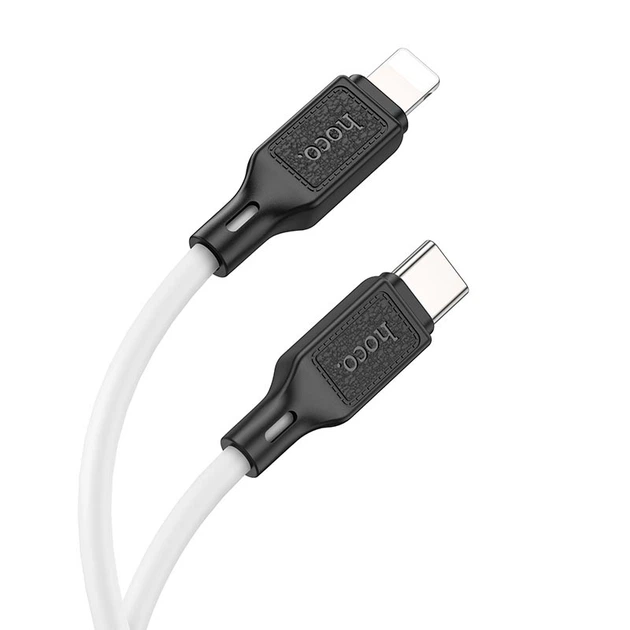 Кабель Hoco Type-C to Lightning cool silicone PD charging data cable X90 |1m, 20W, 3A| black - изображение 10