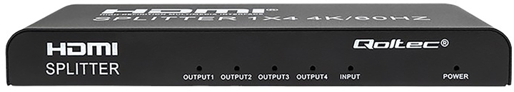 Розгалужувач Qoltec Splitter 4 x HDMI 4K x 2K активний (5901878517995) - зображення 3