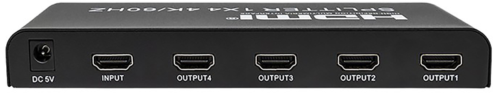 Розгалужувач Qoltec Splitter 4 x HDMI 4K x 2K активний (5901878517995) - зображення 4