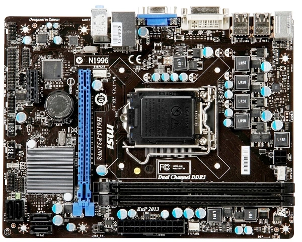 Материнская плата MSI H61M-P31/W8 (s1155, Intel H61, PCI-Ex16) - Фото 1 Материнская плата MSI H61M-P31/W8 (s1155, Intel H61, PCI-Ex16) - изображение 1