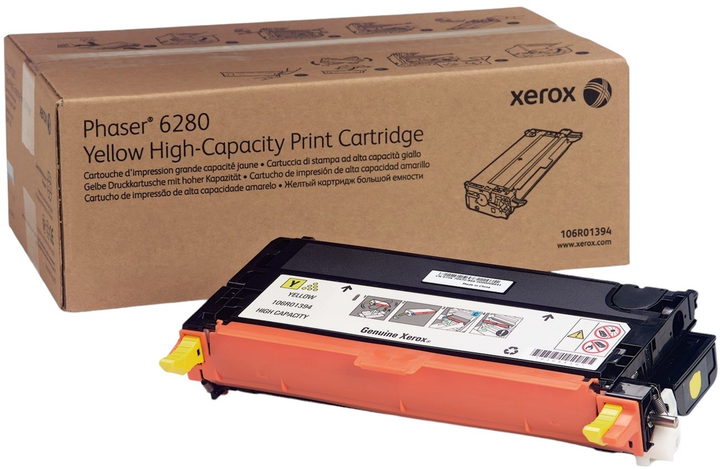 Toner Xerox High Capacity Print Cartridge Phaser 6280 106R01394 Yellow - obraz 1