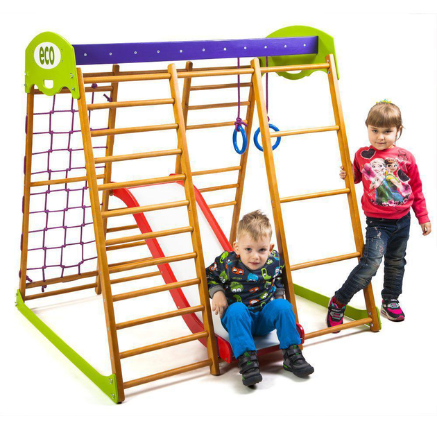Детский спортивный комплекс для квартиры SportBaby Карамелька Plus 1 (karamelka-Plus-1-4) - изображение 2