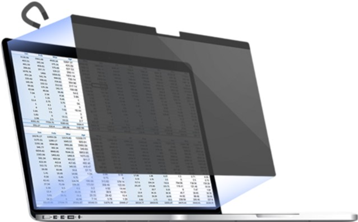 Фільтр конфіденційності Qoltec для захисту персональних даних для Apple MacBook Air 13.6" (5901878510774) - зображення 2