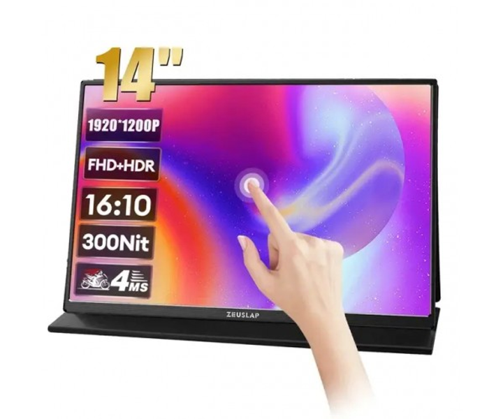 Портативний монітор Zeuslap Z14 Lite Pro black 14" 1920x1200 - изображение 1