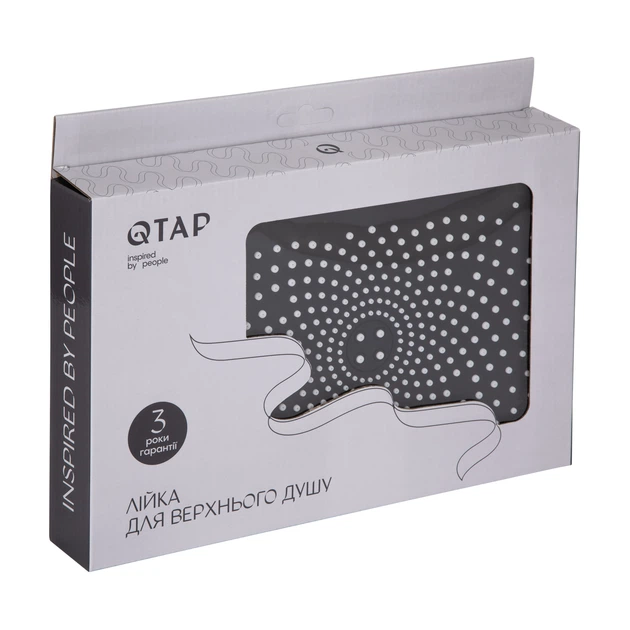 Лейка для верхнего душа Qtap Hlavova 260x180 мм прямоугольная QTHLA107CRM45784 Chrome/BlackSD00051908 - изображение 5