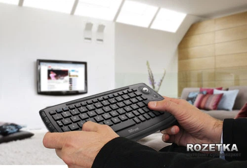 Беспроводная клавиатура Trust Compact Wireless Entertainment Keyboard For Smart TV (TR22062) - Фото 4 Беспроводная клавиатура Trust Compact Wireless Entertainment Keyboard For Smart TV (TR22062) - изображение 4