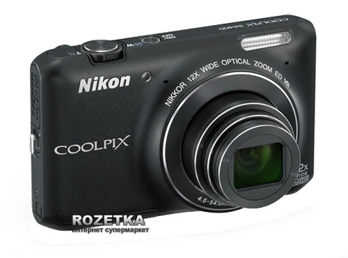 Фотоаппарат Nikon Coolpix S6400 Black (VNA191E1) купить на ROZETKA