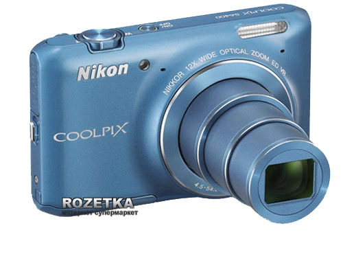 Фотоапарат Nikon Coolpix S6400 Blue купити на ROZETKA | Чудова