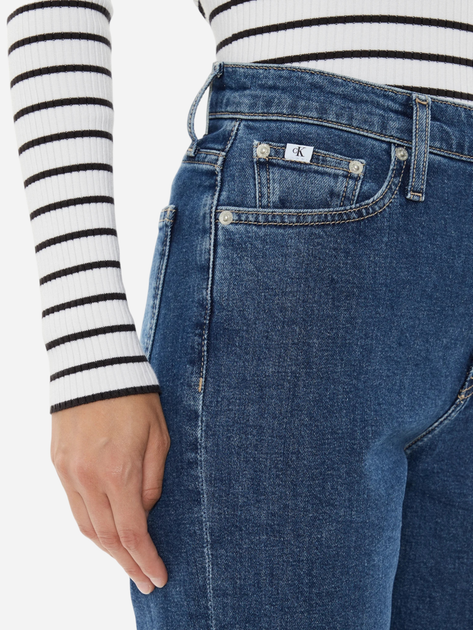 Jeansy mom fit damskie z wysokim stanem Calvin Klein Jeans J20J223660-1A4 31-28 Granatowe (8720639087792) - obraz 3