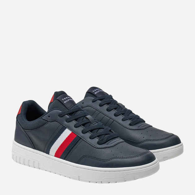 Sneakersy męskie skórzane Tommy Hilfiger FM0FM05116-DW5 45 Granatowe (8720636817132) - obraz 2