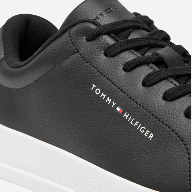 Sneakersy męskie skórzane Tommy Hilfiger FM0FM05297-0GJ 43 Czarne (8720636874913) - obraz 5