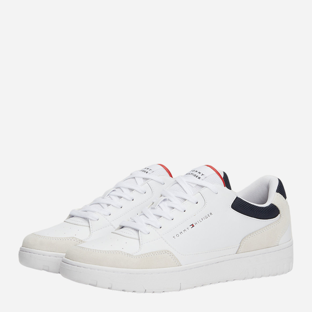 Sneakersy męskie skórzane Tommy Hilfiger FM0FM05058-YBS 41 Białe (8720646034796) - obraz 2