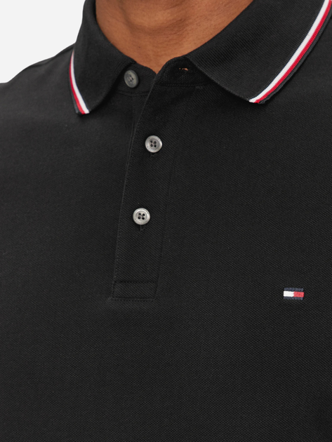Koszulka polo męska Tommy Hilfiger MW0MW30750-BDS S Czarne (8720642927917) - obraz 3