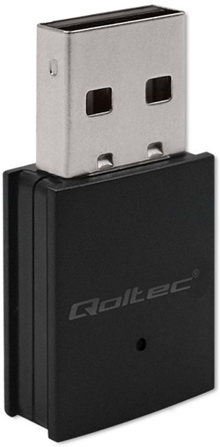 Adapter Wi-Fi Qoltec Ultra Fast Mini Wireless USB Wi-Fi/Bluetooth Black (5901878569895) - obraz 3