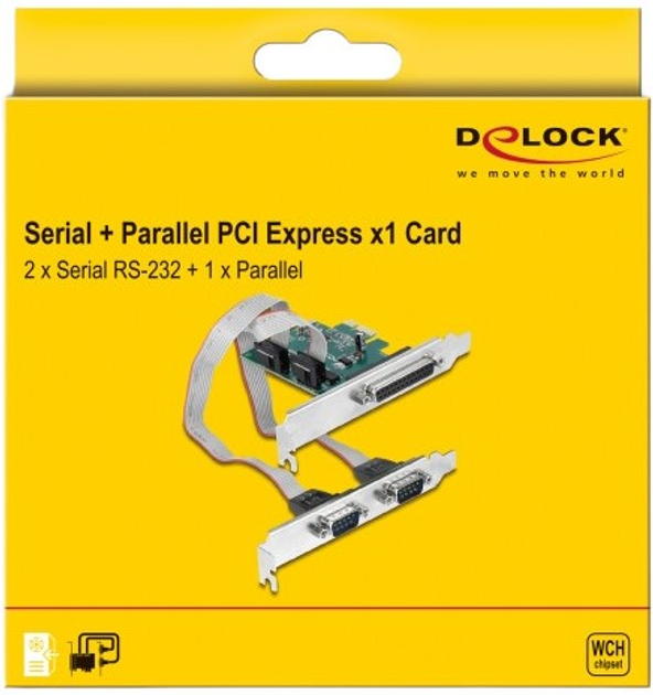 Adapter Delock PCI Express x1 - 2 x szeregowy RS-232, 1 x równoległy IEEE1284 (90413) - obraz 4