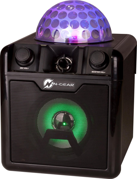 Портативна колонка N-Gear Bluetooth з двома мікрофонами DiscoBlock 410 Black (8719327187524) - зображення 2