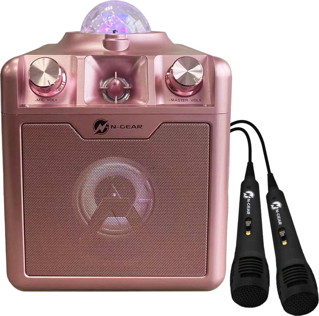 Portatywny głośnik N-Gear Bluetooth z dwoma mikrofonami DiscoStar 710SP Space Pink (8720589823129) - obraz 1