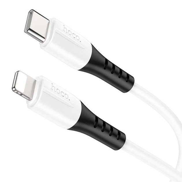 Кабель Hoco Type-C to lightning silicone charging data cable X82 |1m, 20W/3A| white - Фото 2 Кабель Hoco Type-C to lightning silicone charging data cable X82 |1m, 20W/3A| white - зображення 2